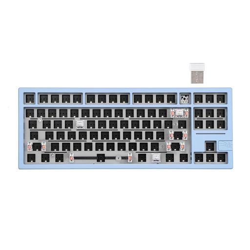 EPOMAKERXFEKERGALAXY80ゲーミングキーボードキットCNCアルミ合金ワイヤレスベアボーンキットBT5.0/2.4G/USB-Cガスケットマウントホットスワップ対応WIN/MAC/LINUX用NKRO