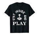 ゲーマーのジョイスティックレトロなゲーム滞在内部と再生Tシャツ