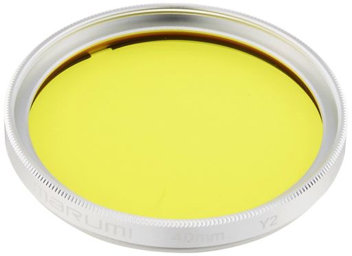 MARUMIモノクロ撮影用(モノコート)Y2(黄)40mmシルバー【特注品】104272