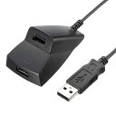 サンワサプライ手元延長用2ポートUSB2.0ハブ(ブラック)USB-2H215BK(2)