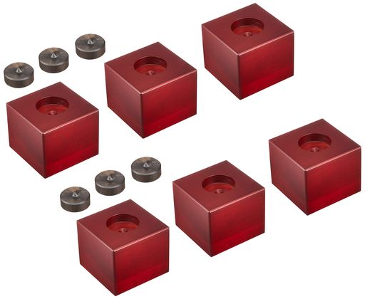 山本音響工芸 コクタン製ピンと桜材ウッドブロックのポイント支持型スピーカーベース(6個1組) PB-11A-6PB-11A-6