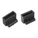 cablecc1セットUSB3.020ピンオス-メス延長アダプター上下角度90度オーバーモールドBLACK2PCSADAPTER-USB3.0-20PIN