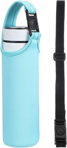 Yonace 水筒カバー 保冷 断熱 500ml 600ml 魔法瓶用 水筒ケース ボトルカバー ペットボトルホルダー ショルダーストラップ付き 手提げ斜めかけ両用 水 筒ホルダー サーモス/象印/タイガー/魔法…