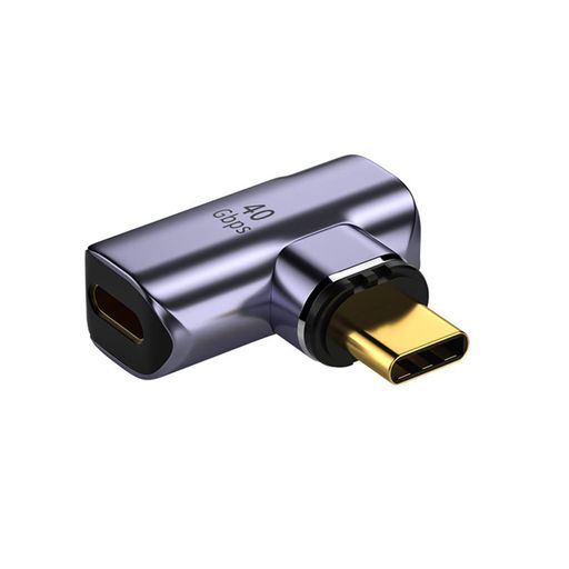 Xiwai 40Gbps USB4TypeCオス-メス90度左右角度100W電源データ8Kビデオアダプタラップトップ電話用磁気コネクタ