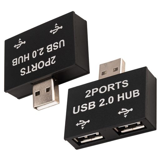 Leehitech2個セット1to2USB2.0分岐拡張ハブUSB2.0直挿し充電ポート拡張アダプター480Mbps高速データ転送3V/1A安全で安定した充電軽量コンパクト携帯便利機能主義ハブ
