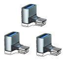 usb-cl型タイプcl字10Gbpsデータ転送usbl字3.1Type-cl字3個セットUSBCメス-USBCオス変換アダプタusb-cl型Thundebolt3、SamsungGalaxyに対応(2)