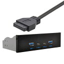 XIWAIUSB-C&USB3.0ハブ4ポートフロントパネルからマザーボード20ピンコネクタケーブル5.25インチCD-ROMベイ用(2)