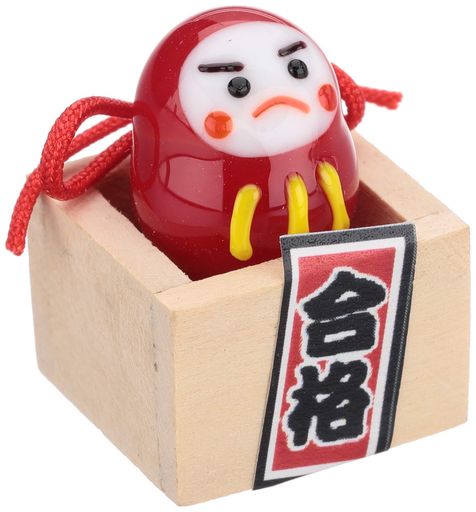 擺飾 - フォーカート かわいい 手作り ガラス細工 桝入り 合格だるま CYK1583