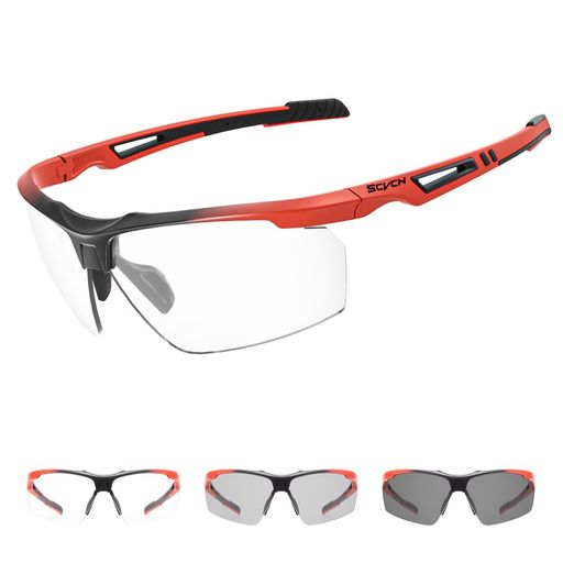SCVCN 調光スポーツサングラス メンズ レディース 超軽量 TR90 UV400 紫外線カット 防風仕様 夜間対応 サイクリング 登山 ランニング マラソン 野球 アウトドア対応