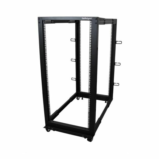 StarTechサーバーラックオープンフレーム19インチ25U4ポスト据置型・キャスター付き奥行101cm耐荷重544kg4POSTRACK25U（楽天・fleurette）
