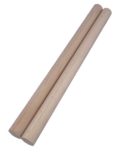 スズキモッコウジョ天然木丸棒ブナφ30mmx450mm2本セット淡桃色大