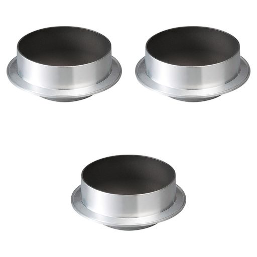 3個セット1合アルミ釜内面フッ素仕上[15.4(11.5)x8.2(7.7)cm]|アルミ釜アルミセトモノホンポ(Setomonohonpo)