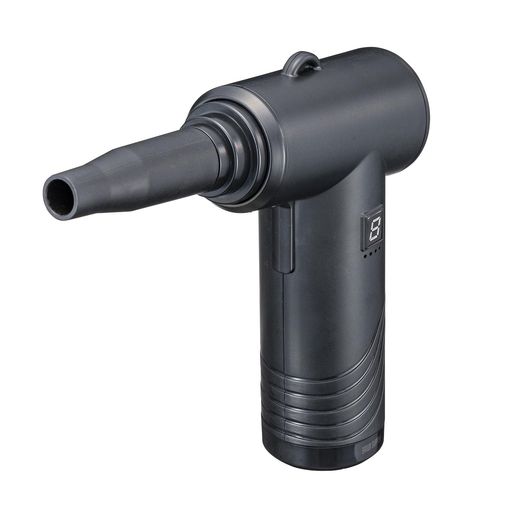 サンワサプライ電動エアダスターコンパクトタイプUSB充電式3種ノズル付きLED表示搭載CD-ADE5BK