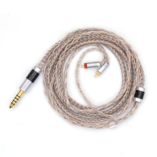 TRIPOWINJellyアップグレード21コアHiFiイヤホンケーブル銀メッキOCCケーブル+グラ...