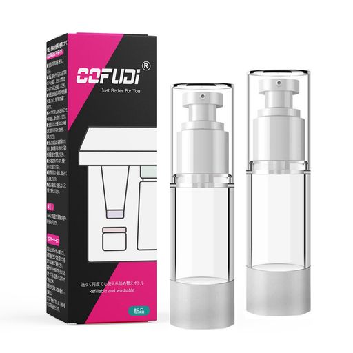 真空ボトル30ml6個入りポンプボトル化粧品小分けポンプタイプエアレスプッシュ瓶温泉旅行瓶プラスチック容器詰め替え容器透明携帯液体用乳液用旅行用品漏れ防止