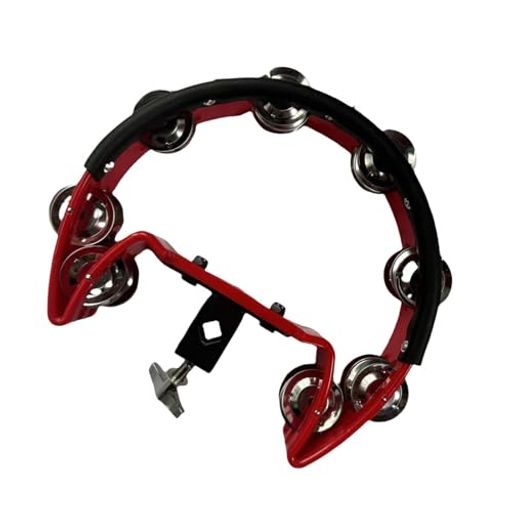 Deevoka ハイハット タンバリン ドラムセット ハンドベル ガラガラ楽器 ドラムセット スタンドハイハットタンバリン 手持ちの打楽器 ポータブルタンバリン ハイハット ステンレススチール…