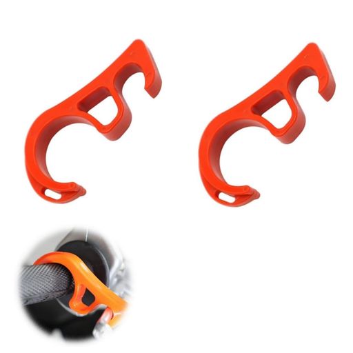 【材質】:PP , サイズ:9 * 4 * 1.5cm,製品重量:20g、合計:2 【用途】傾斜地での駐車時にフロントブレーキを掛けた状態を維持できる便利アイテム 【使いやすく】インストールが簡単です 用途:オートバイ、電気自動車、自転車 【不安定な駐車場でも】 スクーター など、パーキングブレーキ が無い車種で、サイドスタンド 化している場合や、勾配が急で ギア を入れただけでは 前輪 が不安な場合の 簡易駐車ブレーキ にオススメです。 【その他】車体ブレーキマスタ―シリンダーやキャリパーに負荷が掛かるため、長時間の装着は出来ません