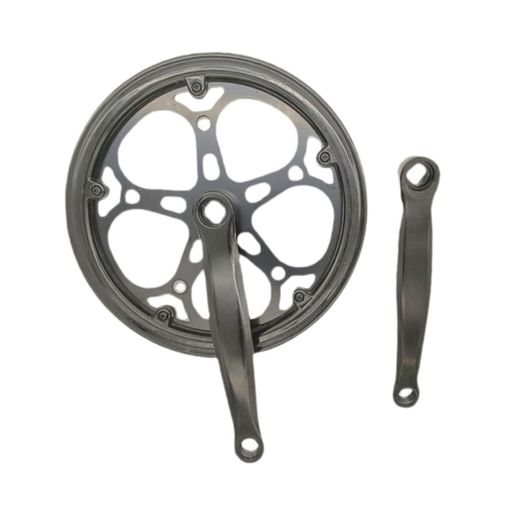 DeeRaceシングルチェーンリングバイククランクアームセット52T170mmクランクセットスクエアテーパーシティ折りたたみ自転車パーツ用