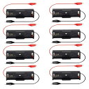 Kiligenシングル単三電池ホルダー、1X1.5V単三電池ホルダー、ワニ口クリップワイヤー付き単三電池ホルダー(8パック)