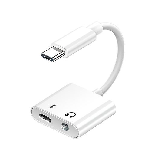 2in1 Type-C to 3.5mm イヤホン変換アダプタ 充電しながら聴ける PD60W 高速充電 ...