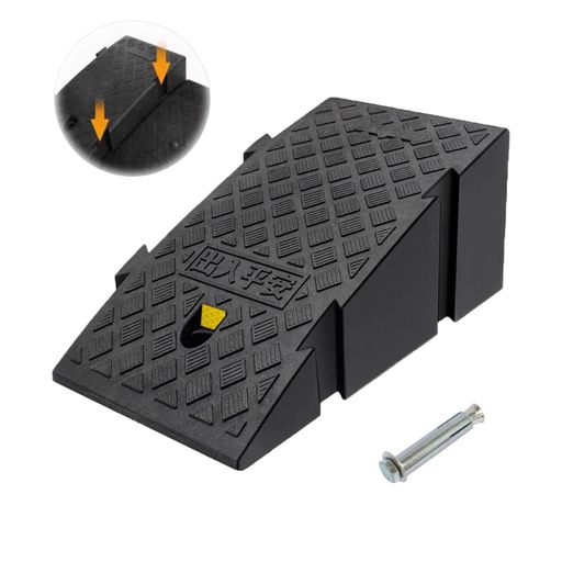 GUNSEED段差 スロープ 15~22cm用段差プレート 固いプラスチック段差解消スロープ 横連接でき 駐車場 車 自転車 バイク スロープ (高さ:19CM)