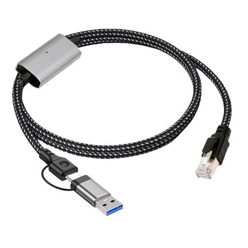 斬新なソリューション: ドライバーは不要で、アダプターよりも使いやすいこの USB-C&amp;USB-A - RJ45 イーサネット ケーブルは、コンピューターまたはデバイスをルーター、モデム、またはネットワーク スイッチに直接接続してネットワークに接続します。プラグ アンド プレイで、USB-C&amp;USB-A - RJ45 アダプターとインターネット ケーブルを組み合わせて接続する必要はありません。さらに、コンピューターの RJ45 ポートが破損している場合にも、このケーブルは最適な選択肢です。(注: コンソール ケーブルではありません。) プレミアムな造り: より安定した伝送を実現する純銅線を採用した Type-C および USB-A からイーサネットへのケーブル。優れた質感を持つ光沢のあるエッジのプレミアム アルミニウム シェル。破裂防止 SR (ストレイン リリーフ) により、より強力な耐久性を実現。高品質の素材を使用することで、各ケーブルは厳密にテストされ、最高の信号伝送が保証されます。