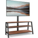 FITUEYESテレビスタンドオーディオラックマウント付き37~70インチテレビ対応幅100CM耐荷重35KG高さ調節可能大容量収納安定性よい木製TW-A31001WD(3)