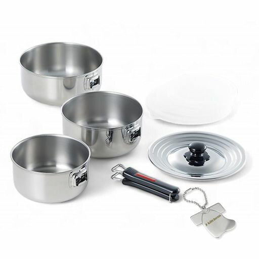 樂天商城 - J-kitchens食卓インテリア片手鍋ハンドル着脱式3点セット14cm&18cm&20cmIH対応日本製オリジナルタグ付