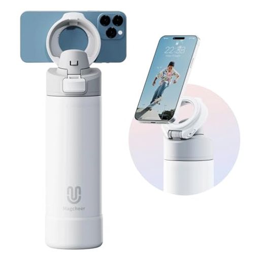 【Magsafe対応|保温保冷24H】ウォーターボトル水筒スポーツボトル真空断熱直飲みiPhoneandroidiPad全機種対応マグネットリング付オールインワンマグセーフ磁石スマホスタンド持ち運びステン…