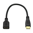 XIWAI MINI HDMI TYPE-Cソケット メスからミニHDMIオスアダプター延長ケーブル カメラHDTV 4K 1080P 15CM用(2)