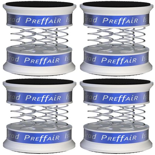 PreffairAudiophileターンテーブル隔離スタンド脚、アルミニウム製調節可能スピーカー床保護パッド、滑..