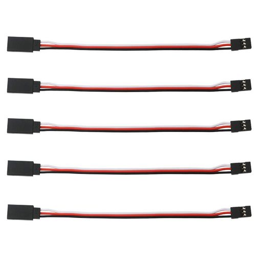 GTIWUNG5本サーボ延長ケーブル(オス-メス)サーボ延長ケーブルJRプラグサーボ延長リードワイヤケーブル..