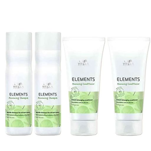 ウエラエレメンツシャンプー250mlx2個&コンディショナー200mlx2個セットWELLAELEMENTS