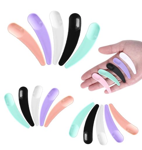 Wopanxye200本セットスパチュラ化粧品使い捨てスパチュラDIYフェイスパック化粧品用クリームスパチュラホワイト化粧品スプーンスキンケアツール携帯用旅行用品多色スプーンスクレーパー…