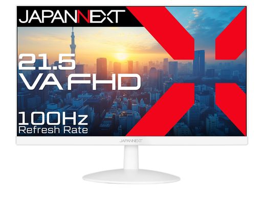 JAPANNEXT 21.5インチ VAパネル搭載 フルHD(1920x1080)解像度 液晶モニター(ホワイト) JN-V215F2-W HDMI VGA ケーブル同梱(ホワイト)
