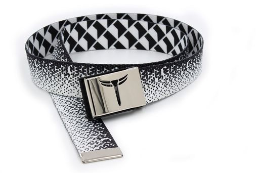  Printed Webbing Belt プリントウェビングベルトリバーシブルメタルバックル (Black with new buckle)