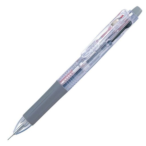 【多機能ボールペン】2色ジェルボールペン0.5mm(黒・赤)+シャープ0.5mm 【特長】ジェルインクでさらさらとしたなめらかな書き味/耐水性に優れた水性顔料インク/濃くにじまず鮮やかな発色 【仕様】軸:樹脂・ラバーグリップ付き/ペン先:エアタイトシステム搭載/クリップ:バインダークリップ式・ひも通し穴付き/ポケットセーフ機構 【ボールペン替芯】JK-0.5芯 【入数】10本入り 全長14.65cm/本