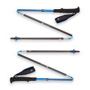 BLACKDIAMONDDISTANCECARBONZトレッキング&ランニングポール、折り畳み式ペア、超軽量固定長カーボンファイバーハイキングポール、ウルトラブルー、130CM(4)
