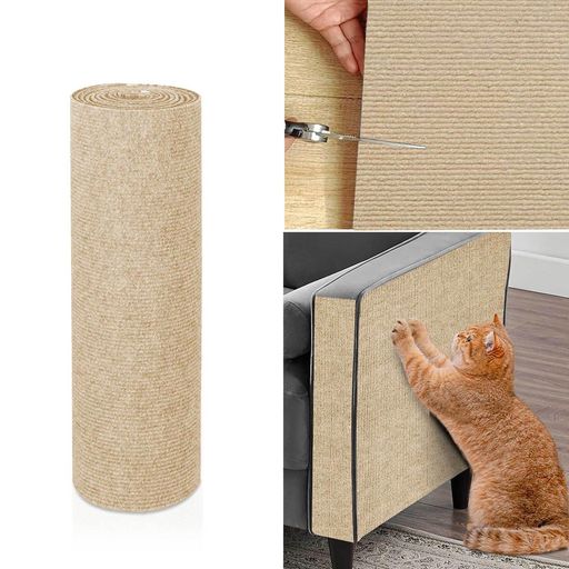 スクラッチ 「商品仕様」素材:ポリエステル、サイズ:30cm*100cm、セット内容:2枚入り、カラー:カーキ。 「耐摩耗素材」高品質ポリエステル製、無毒・無臭で猫に安全です。厚手の設計で耐摩耗性に優れ、猫の激しい爪研ぎにも長期間耐えられ、繰り返し使用可能です。家具や壁を引っかき傷から確実に保護し、ペットとの安心な共同生活をサポートします。 「猫の本能解放」猫の爪研ぎ本能を自然に満たし、ストレス解消や運動不足改善に役立ちます。爪を研ぐ過程で古い爪先が除去され、新しい爪の成長を促し、猫の爪の健康を維持。単なる防傷シートだけでなく、猫の生理的ニーズに応える実用的アイテムです。 「DIY・自由カット」裏面にカットガイドパターンが印刷されているため、必要なサイズや形状に簡単裁断可能。自由に組み立てて配置でき、ソファ脚、キャビネット、キャットタワーなど、猫の行動パターンに合わせて最適な場所に設置できます。 「多場所対応」リビング、寝室、キッチンなど猫がよく出入りする場所はもちろん、玄関やバルコニーでも使用可能。タイル壁、木製家具、ドアなど多様な表面に粘着式で簡単取付・剥離でき、壁面を傷めません。
