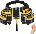 IVODEELA腰袋工具入れ磁気吸引腰袋ベルト付き作業用ポーチ着脱式腰道具工具差し小物入れ作業腰バッグ27ポケット腰道具セット大工電工用腰袋