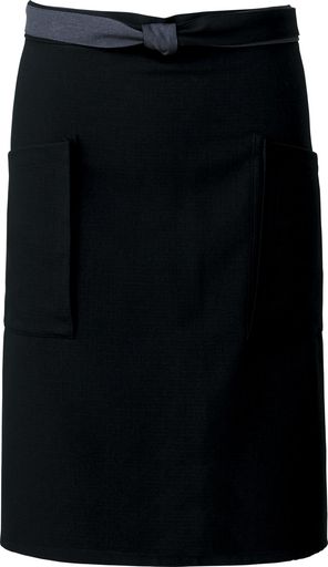 [アルベ]アルべ腰下エプロン和風前掛シックポケット付ひざ丈ヒモ2色制電ブッチャー飲食居酒屋割烹蕎麦..