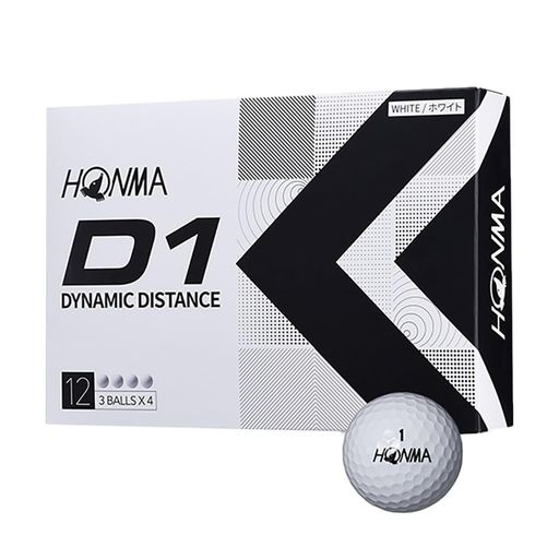 Golf - ホンマゴルフボールD1D-1BT22012ピースソフトアイオノマー飛び系飛距離ディスタンスゴルフボール1ダース12球コスパ本間ゴルフ本間HONMA/BT2201/ホワイト