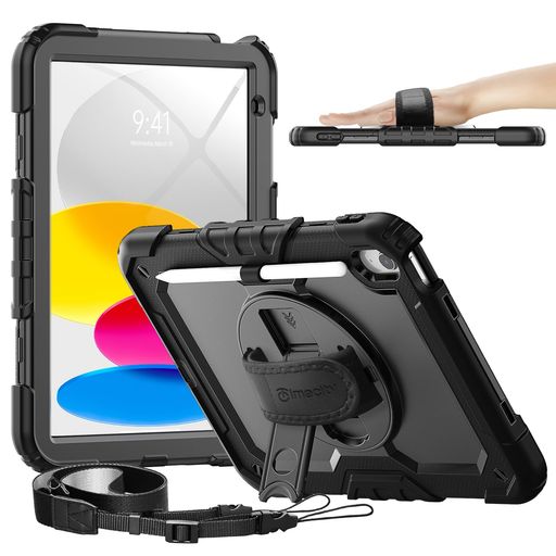 1.対応機種:本品はiPad (A16) 第11/10世代 ケース (2025/ 2022) 専用ケースです。対応モデル: A3354/ A3355/ A3356(A16)、A2696/ A2757/ A2777。※ご注意:他の機種との交換性はありませんので、ご購入前にぜひご機種の型番を確認してください。 2.ハンド・ショルダーストラップ:調節可能なハンドグリップと取り外し可能なショルダーストラップを装備し、iPad 11世代/10世代を肩掛けまたは首掛けで携帯可能。工事現場やアウトドアでは両手をフリーに、室内ではハンドグリップで手持ちとしても快適に使用できます。ショルダーストラップは着脱式で、通勤・通学時は落下防止に、不要な時はすっきり収納。子供から大人まで、あらゆるライフスタイルに対応する多機能ケースです。 3. 耐衝撃・全面保護:過酷な作業環境から日常のあらゆるシーンまでを想定した高強度耐衝撃構造。外部の滑り止めシリコンが不意な落下の衝撃を吸収し、内側の強化PCハードフレームが機体の変形を防止します。なお、カメラ周りは、より高く設計されており、レンズを摩擦や傷から保護します。