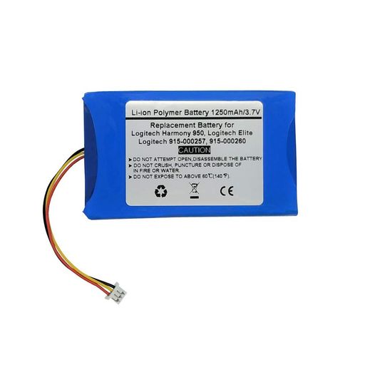 1250mAh/3.7V 交換バッテリー Logitech Harmony 950,Logitech Elite,Logitech 915-000257, 915-000260 Remote Control, Logitech