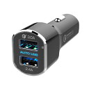 カシムラ(Kashimura)DC-5.4A-リバーシブルUSB2ポートQC3自動判定USB車載充電器分配器12V/24V車対応NAJ-554