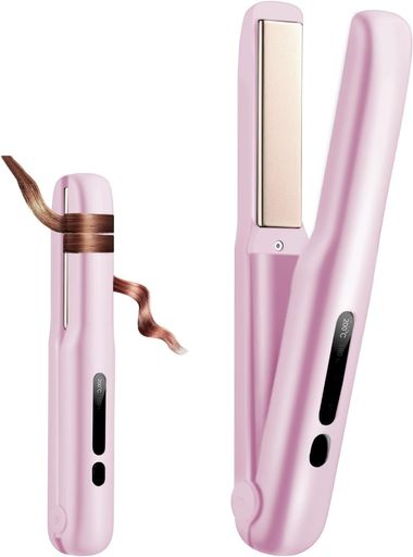 コードレス ヘアアイロン 2WAY 18mmプレート カール&ストレートコードレスアイロン...