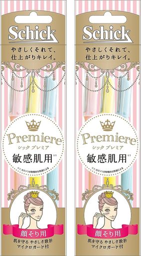 SCHICK(シック)シックSCHICK顔そり用プレミア敏感肌用Lディスポマイクロガード付使い捨て使い捨てタイプ女性カミソリフェイスメイク混合カラー3本入x2個パック SCHICK(シック)シックSCHICK顔そり用プレミア敏感肌用Lディスポマイクロガード付使い捨て使い捨てタイプ女性カミソリフェイスメイク混合カラー3本入x2個パック