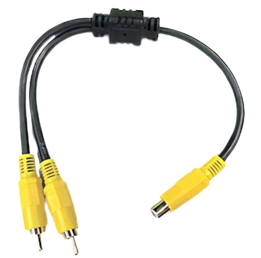 COMON製ビデオ信号用2分配ケーブルです。 ビデオ端子を2つに分配して同じ画像を2台で表示が可能です。 [規格仕様]RCAx1(ビデオ端子(黄)メス)左右二重線矢印RCAx2(ビデオ端子(黄)オス) [ケーブル材質]3C-2V75Ω/無酸素銅線(OFC)/金メッキピン ※1つの信号出力を2つに分配をする性質上、画質が劣化する事があります。予めご了承下さい。