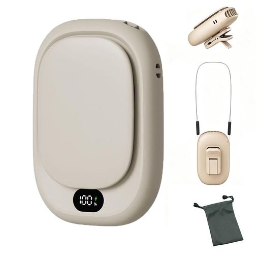 携帯扇風機 ネックバンド 腰掛け 羽根なし ターボ ファン Type-C 充電 式 LED 表示 付き 2000mAh 大容量 首掛け扇風機 静音 強力 風力 4段階 調節 超薄型 ポケット サイズ ハンズフリー 手持ち 卓…