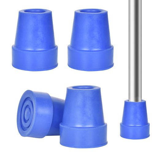 杖の先端ゴムトレッキングポール先端パーツ交換用杖先ゴム19mm青4個セット杖エンドキャップ安定転倒防..